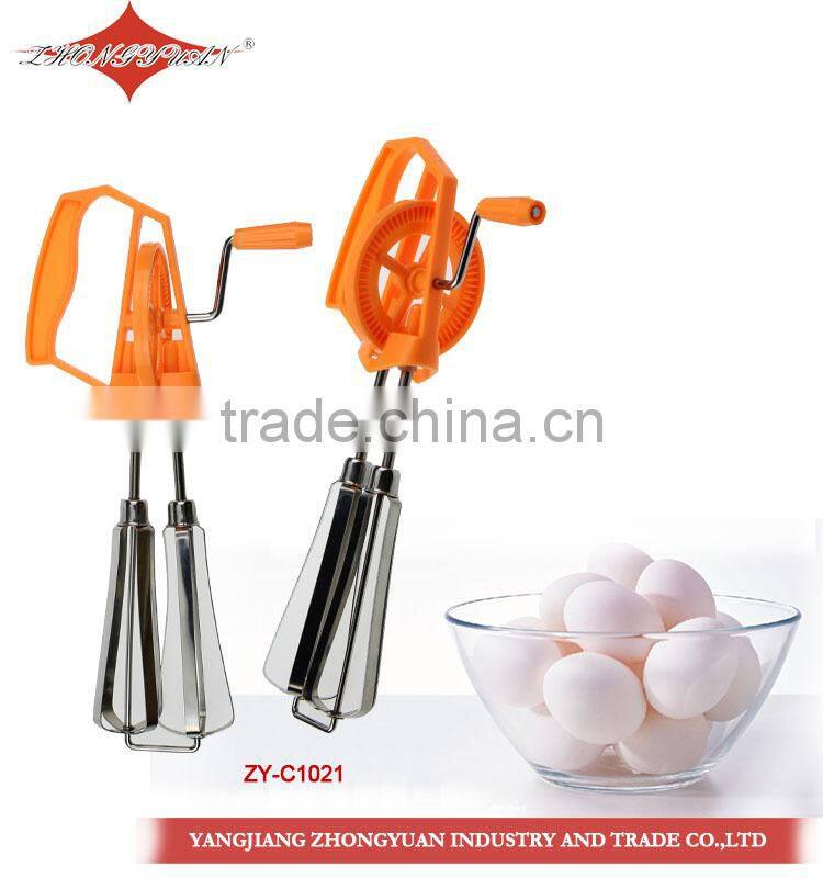 11.5-inch silicone coated wires egg whisk with transparent plastic handle