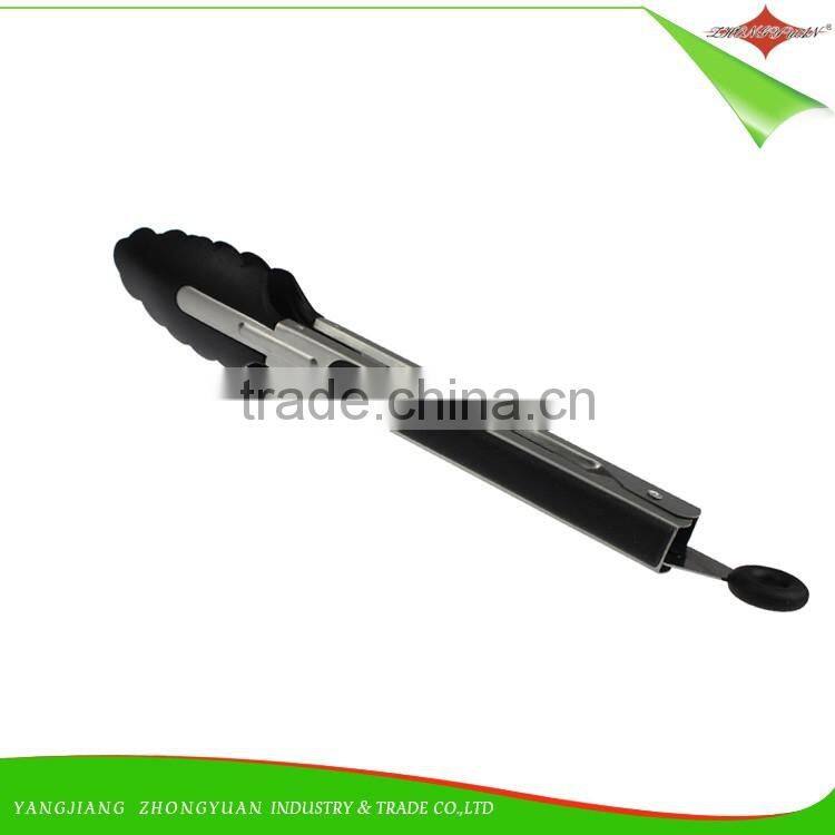 ZY-H3017 12"Kitchen and Barbecue Grill Tongs BBQ Cooking Stainless Steel Food service Tong