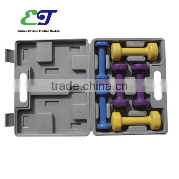 vinyl colorful dumbbell set / dumbbell set for sale