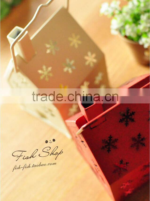 Christmas gift ideas house Candlestick Candlestick New Iron lantern