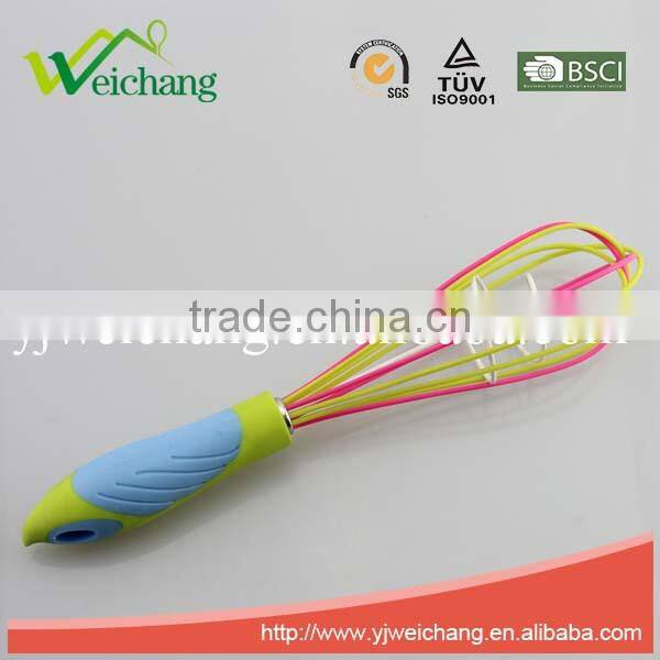 WCR040 Egg Whisk - Kitchen Utensil for Sauces, Roux & Gravy - 10-inch,TPR handle ,silicone head