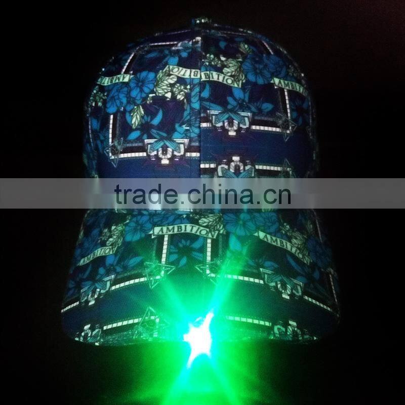 2015 new fashion blank baseball caps with led lights