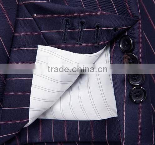 2015 New Stripe notch lapel business suits for man / suit men