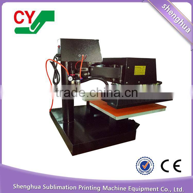 Semi-automatic t-shirt garments pneumatic dual heating plate heat press