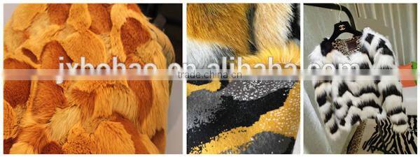 100% AC multi-color three-dimensional jacquard artificial fur fabric