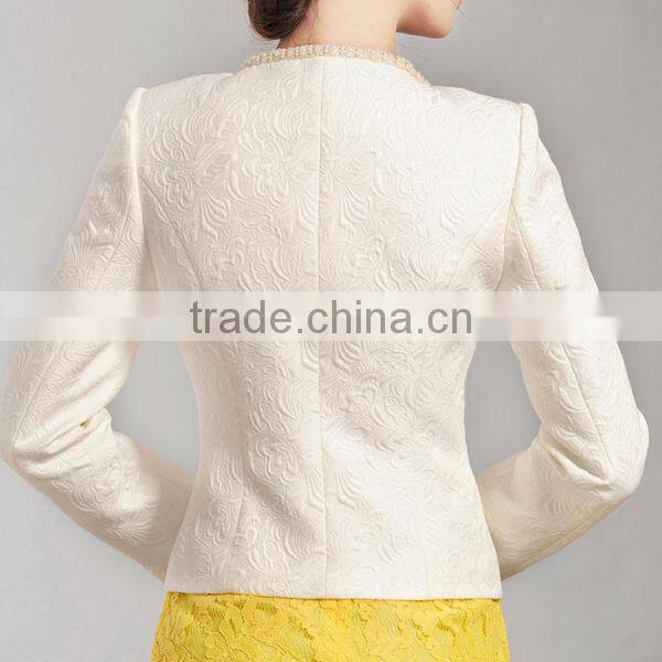 New Arrival good quality long sleeve front hook&eye design women autumn jacket