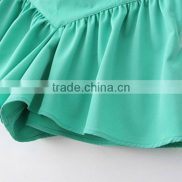 2015 New arrival best price high quality trendy fashion girls ruffle shorts