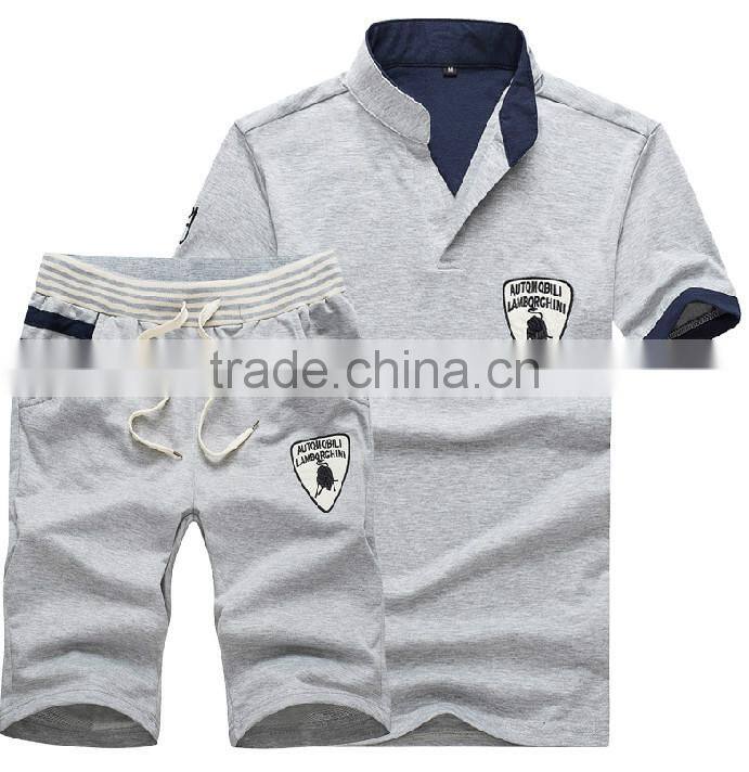 men's sportwear suit t-shirt and short pants for summer