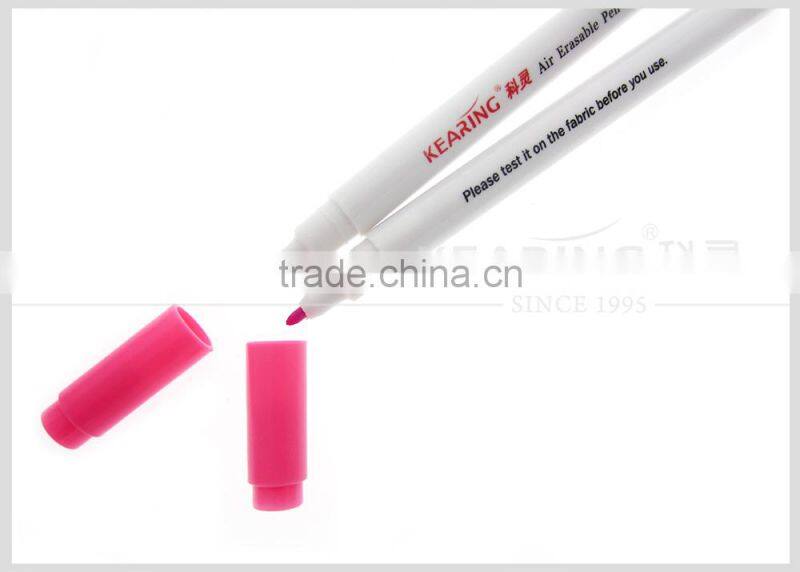Kearing Dual tipped Pink color tailor erasable marker in 1mm tip +0.5mm tip 2 years shelf life time self vainishing #AP1005