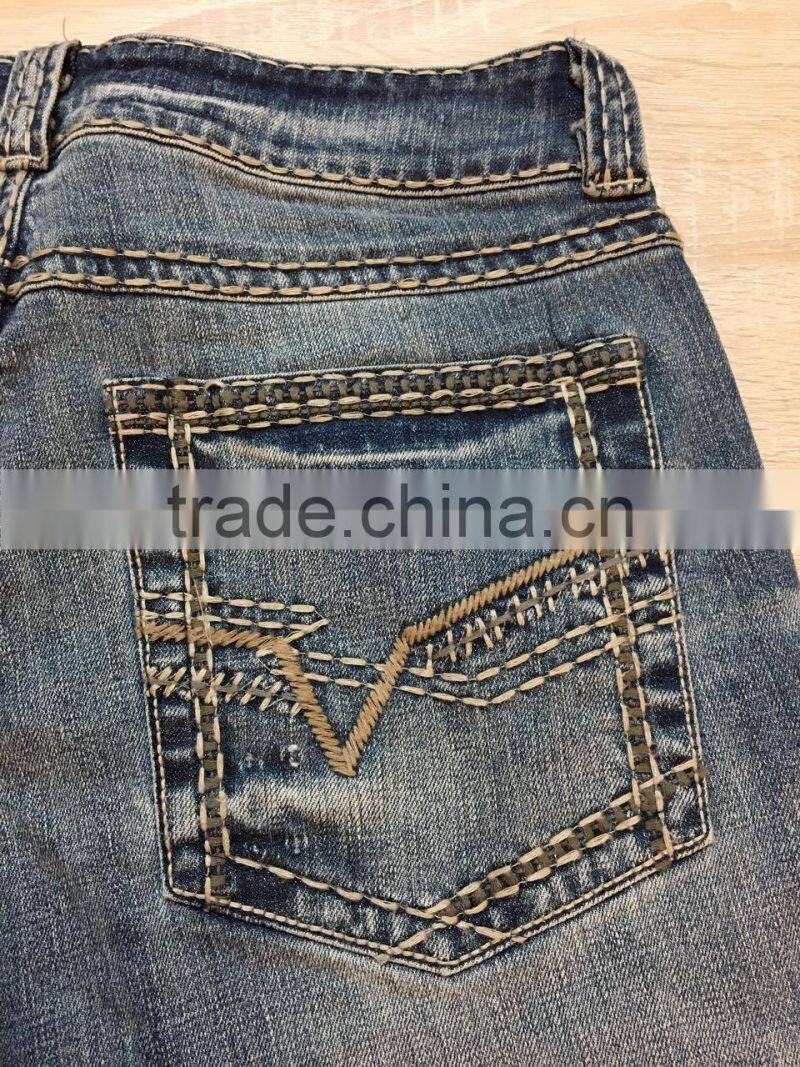 GZY Stock Slassical Dark Or Light Blue Jeans Men For 2017 Denim