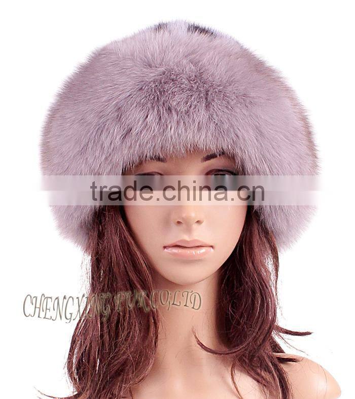 CX-C-156D Hot Selling New Products Fashion Real Mink Fur Hat With Fox Trim