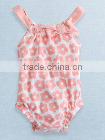 2015 Latest fashion summer lovely baby swing outfits cotton with dot ruffles romper baby girls dresses