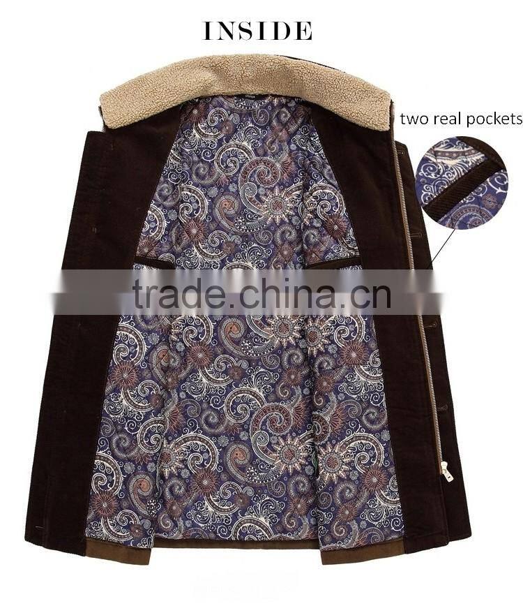 OEM Cotton Spandex Quilting Causal Winter Jacket With Detachable Collar