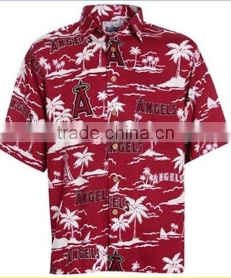 High Quality Digital Hawaii Printing Men Shirt Made in China