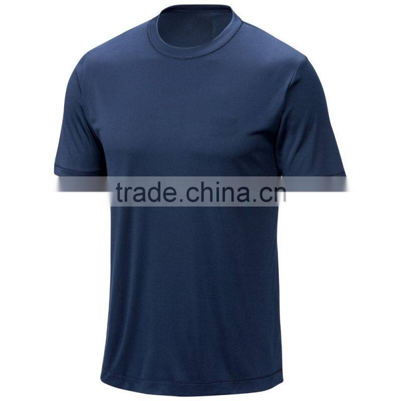 soft pure colors collarless sport man t-shirt for running