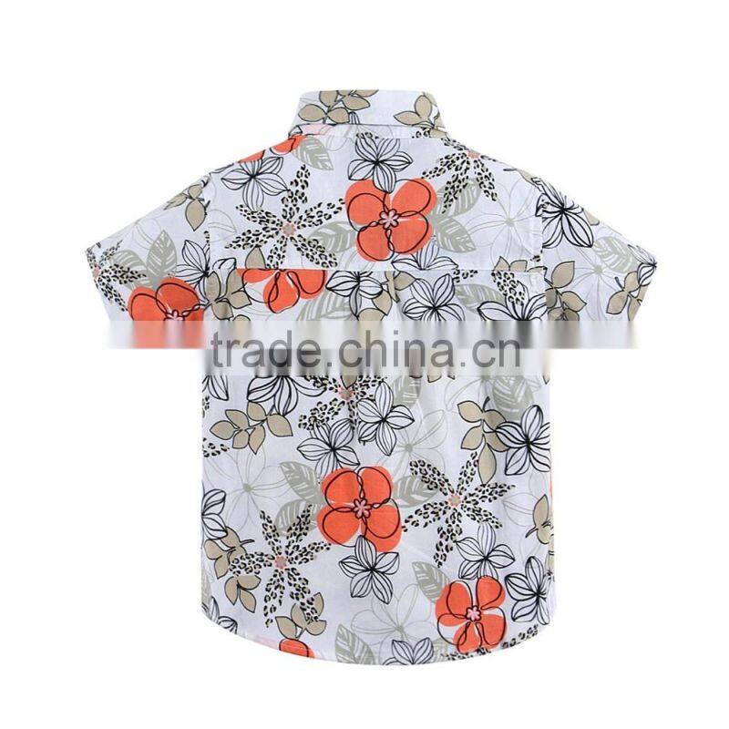 2017 Boys Summer Clothes new arrival fashion aloha shirt Hawaiian shirt floral shirt for boy