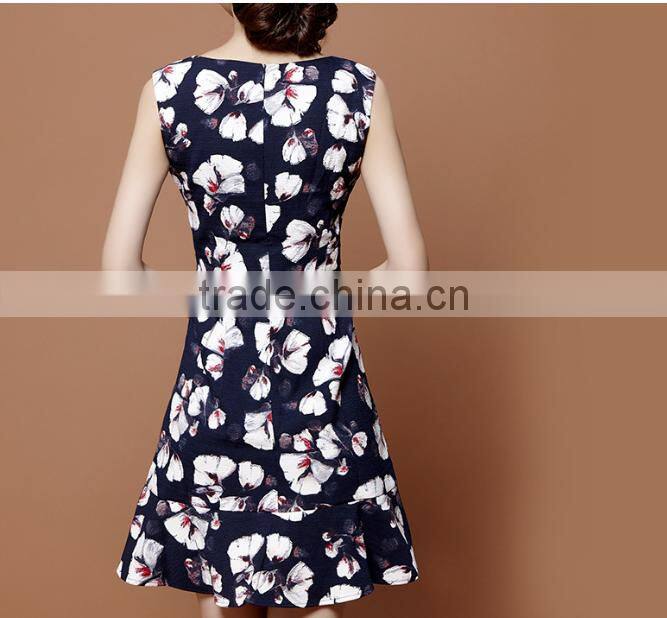 2015 new fashion print long dresses for women sleeveless beach dress female floral casual cute boho maxi summer dress