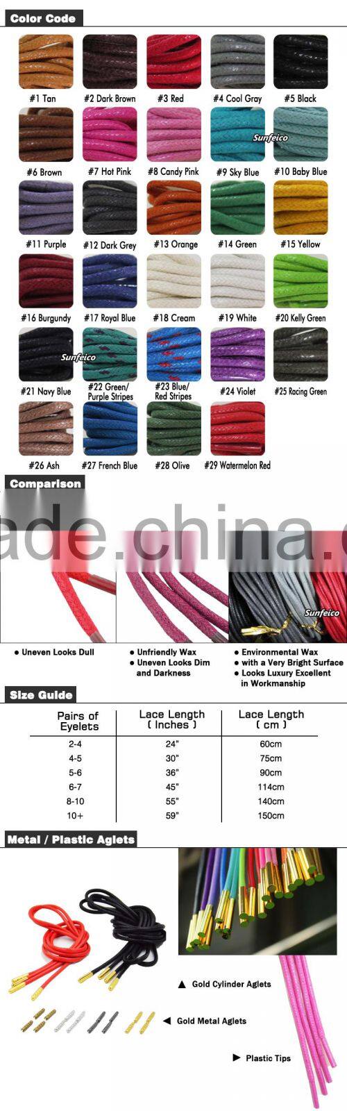 Navy Blue Waxed Cotton Shoelace