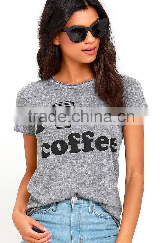 2016 Short sleeve custom printing tee shirt women fashion t shirt wholesale China