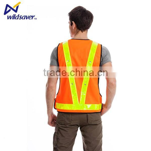 Flashing led safety clothing wholesale/safety reflective material for clothing