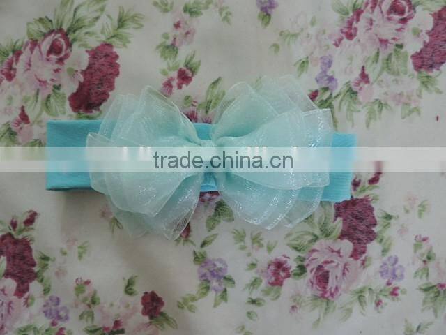 2017Lovely Style Princess Girls Hair Accessories Bowknot Elastic Headband Girls Many Colors Choice