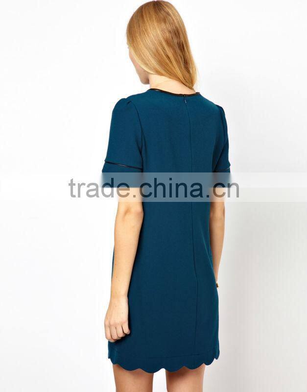 Scallop Hem Dress