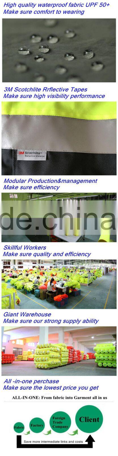 PU COATING UPF 50+ CUSTOMIZED HI VIS YELLOW WORK JACKET