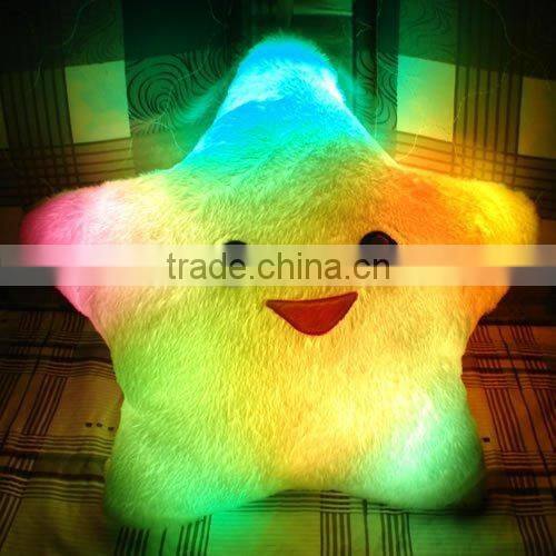 Custom hot LED night light pillow stuffed lighted pillow