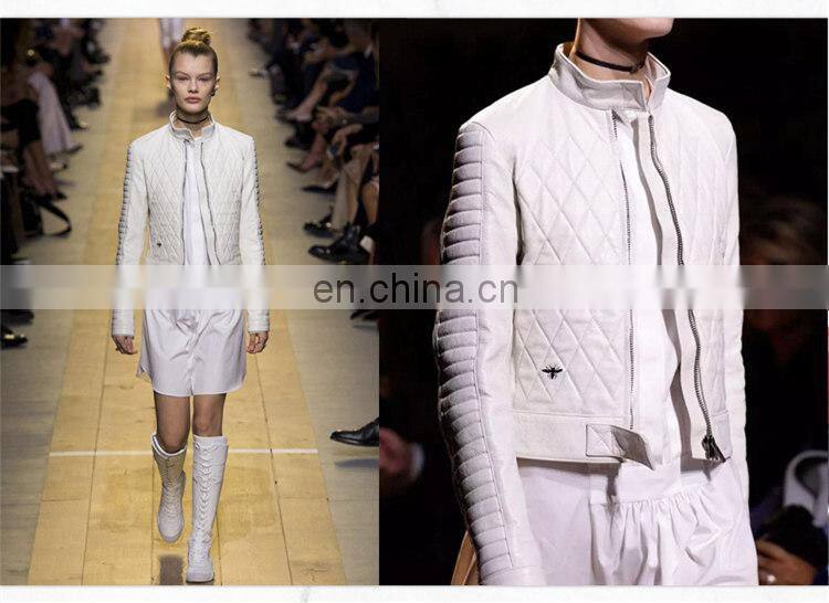 Wholesale Fashion Clothes Cheap Floral Real Leather Jacket Girl