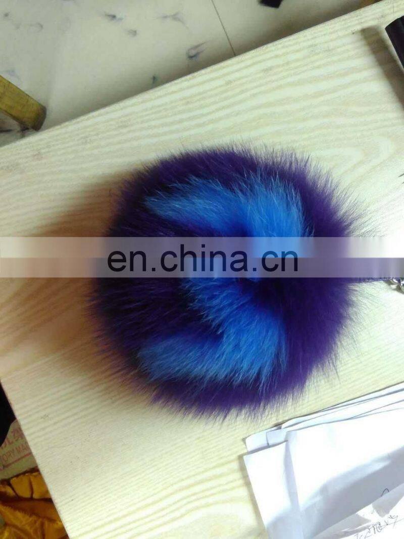 custom made unusual fox fur bag accessory keychain