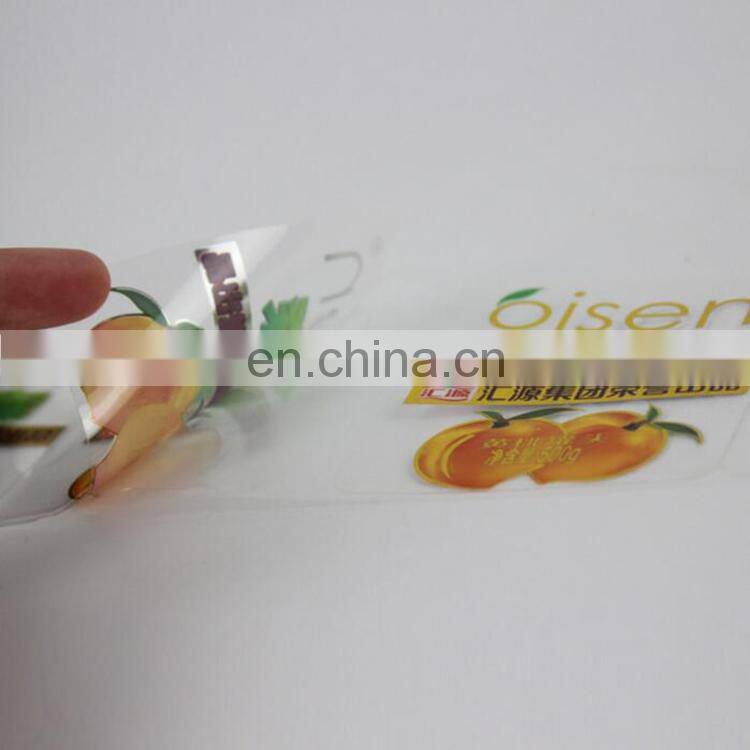 Custom reusable removable sticker vinyl roll with full color printing for juice packaging