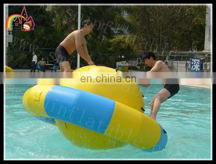 PVC inflatable water park game saturn water globe inflatable climb wall
