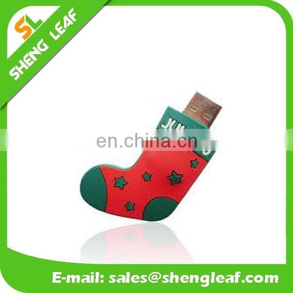 Soft rubber customized Christmas snowman usb flash drive for promotion