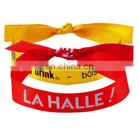 festival cheap customized fabric wristbands