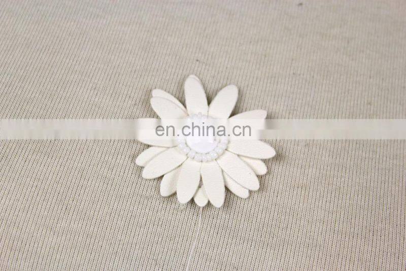 Garment Accessories beaded acrylic pu flower Patch