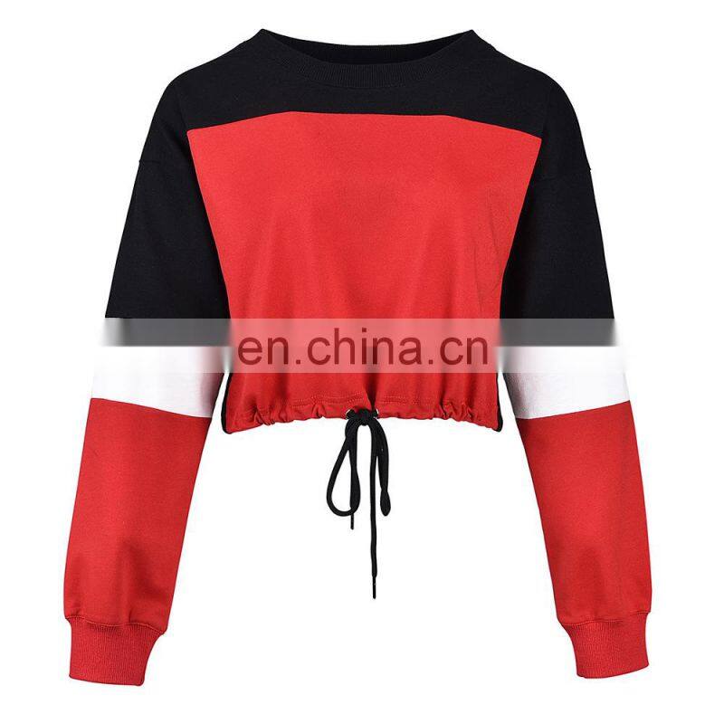 Streetwear Women Pullover Hoodie, Gym Crop Top Hoodies