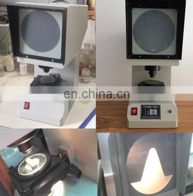U V Charpy notch projector for metal impact specimen gap testing inspection