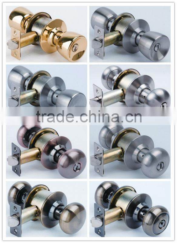 3712AB-BK:TRUST ANSI Grade 3 Cylindrical Privacy Knob Lock