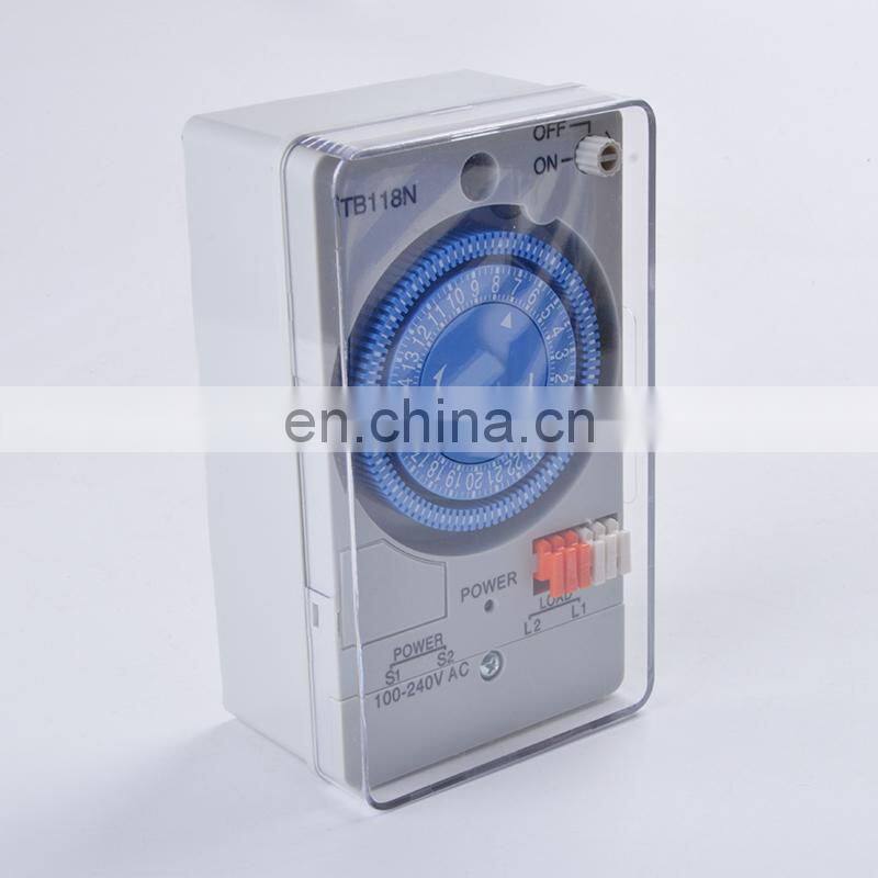 TB118N Mechanical Timer Switch Mini Relay Mechanical Timer Switch 230V 60Hz 24 Hours Mechanical Timer Switch