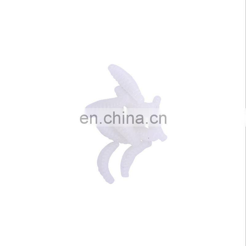 Amazon 2cm 0.37g 50pcs/bag Carp Fishing Bait China Supplier Soft Mealworm  Breadworm Fishing Lure Soft Maggot Worm