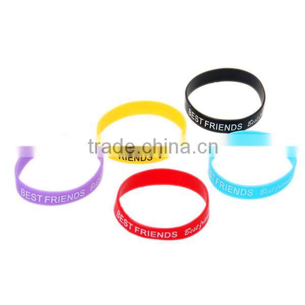 Cheap wide band silicone bracelet