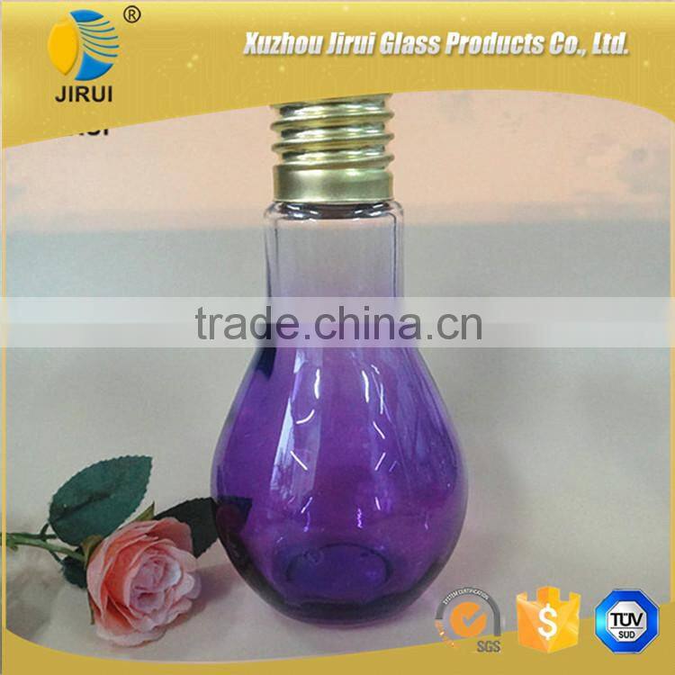 lamp shape clear glass wishing bottle wholesale