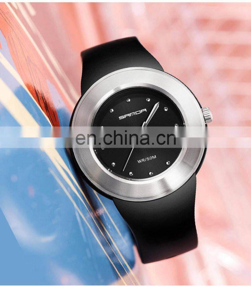 SANDA 3119 New Fashion Quartz Watch Women's Watches White Rose Gold Waterproof Women Casual Wristwatch