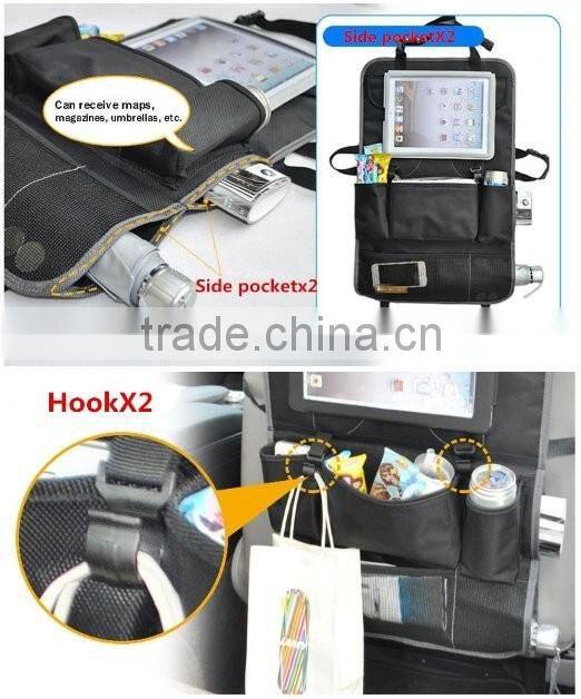 Durable Multi-pockets Vehicle Seat Back Cover Protector car seat organizer