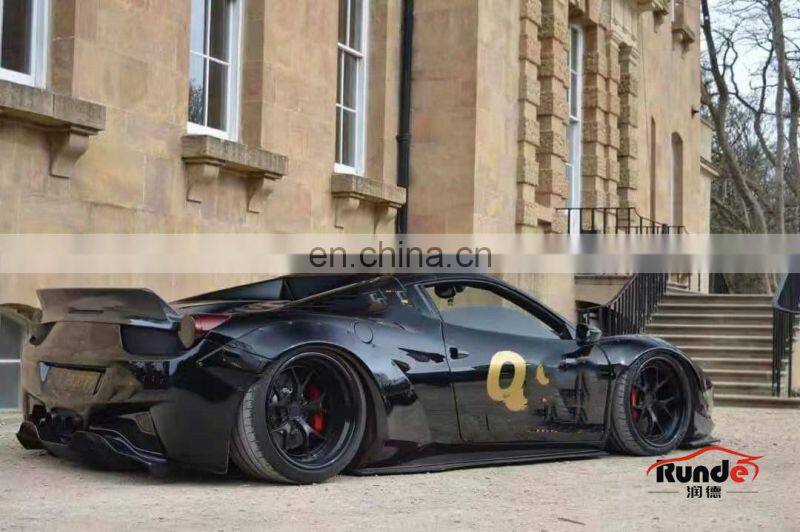 Runde LB Style Fiber Glass Material Wide Body Kit modificaion Suitable For Ferrari 458 Italia And Spider Upgrade body kit