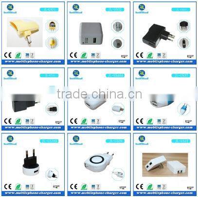 Guagndong factory connections travel chargers 5V 1A us travel charger