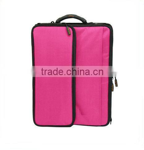 Durable solid color sleeve weather-resistant laptop bag with outer zippered power pocket