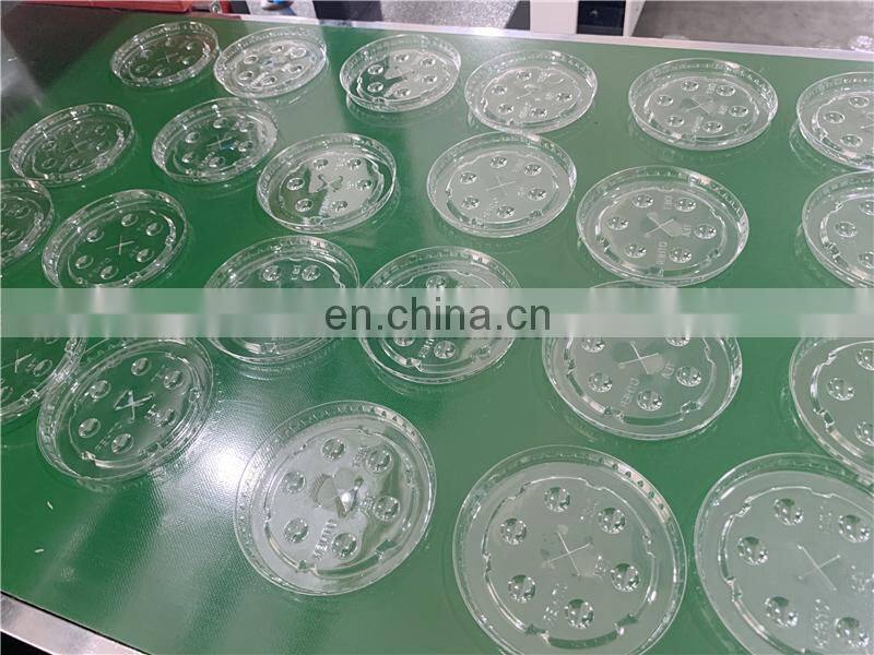 PCL450 Automatic Plastic Drink Paper Cup Cover Lid Cap thermo forming punching cutting machine