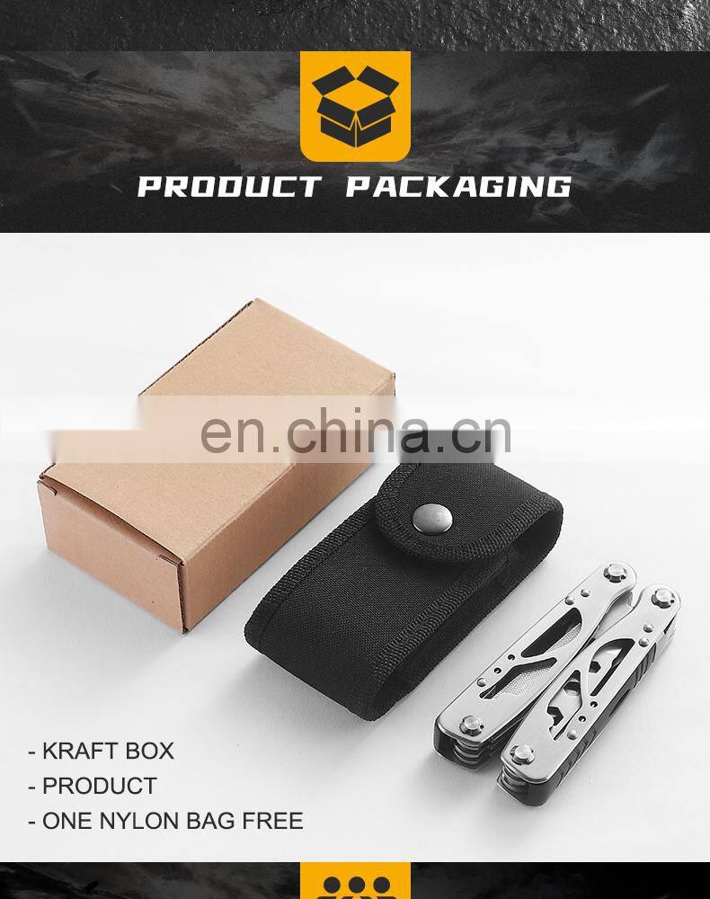 New Outdoor Stainless Steel Folding Pliers 16 in 1 Multi-function Pliers Home Pocket Combination Maintenance Tool