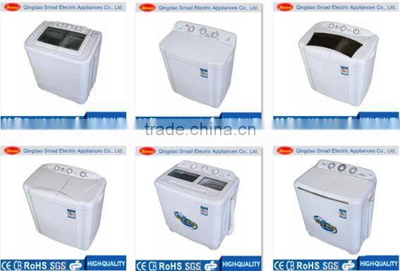 9Kg red bule color semi auto washing machine with spin